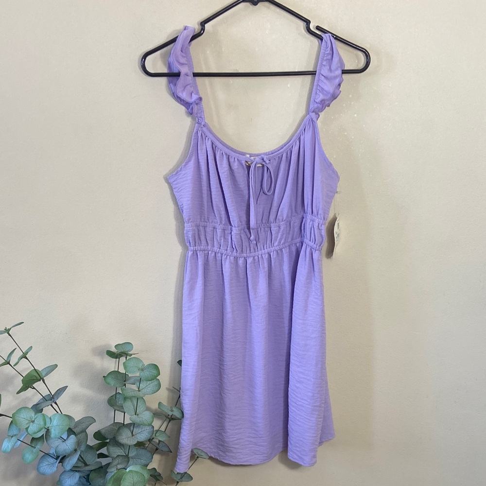 Altard State Lavender Boho Babydoll Top Smocked Waist Cottagecore Fairycore L